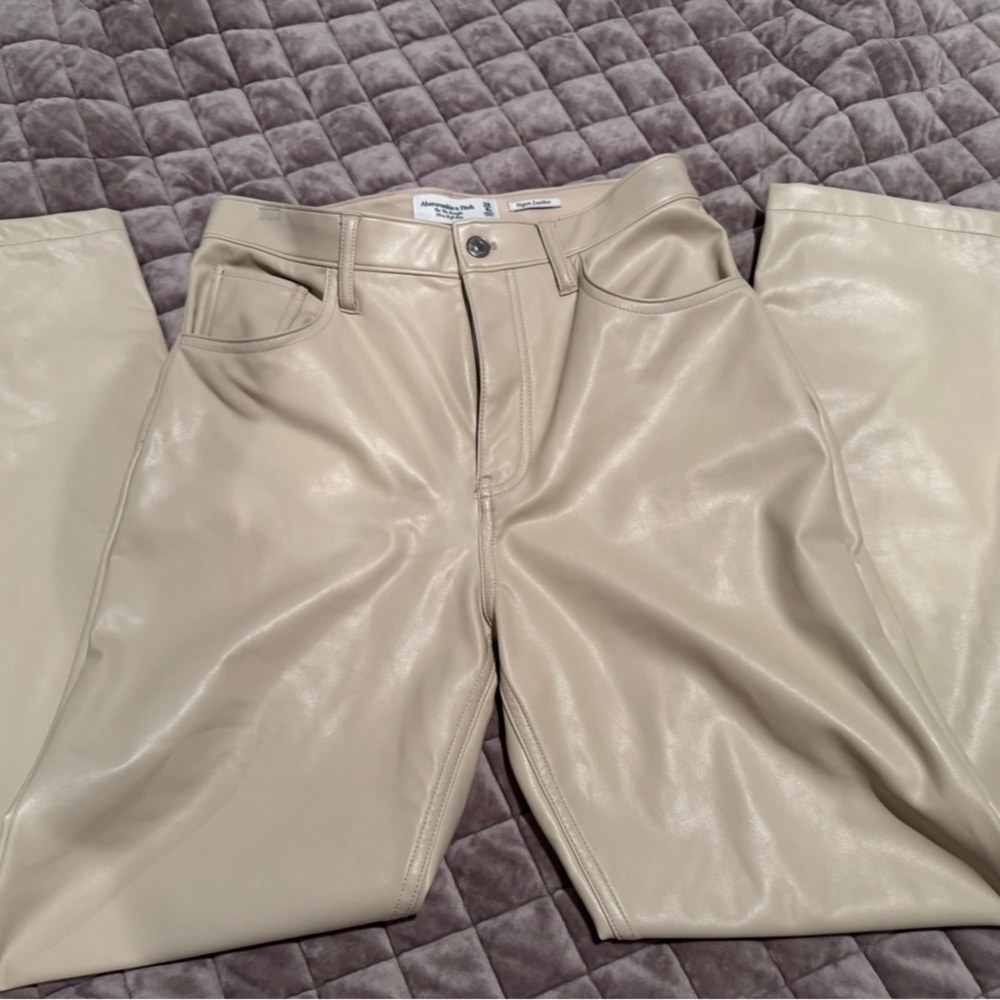 Abercrombie & Fitch Cream Wide Leg Jumpsuit